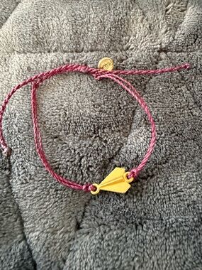 Pura Vida Paper Plane Charm Bracelet